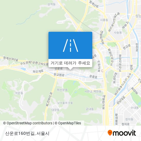 산운로160번길 지도