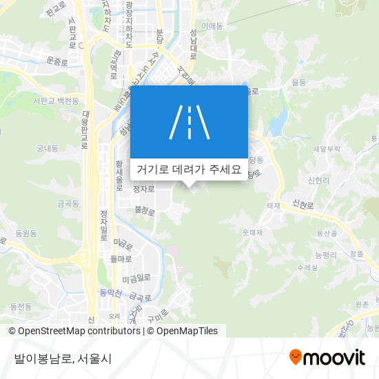 발이봉남로 지도