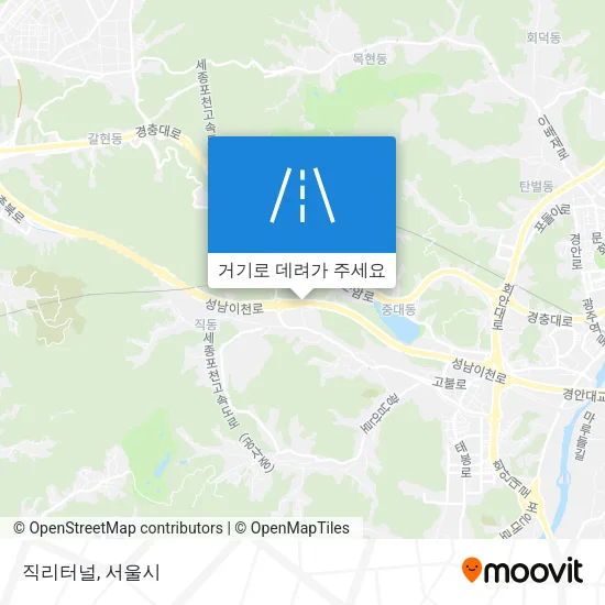 직리터널 지도