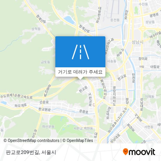 판교로209번길 지도