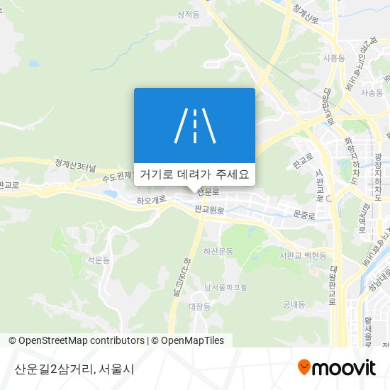 산운길2삼거리 지도