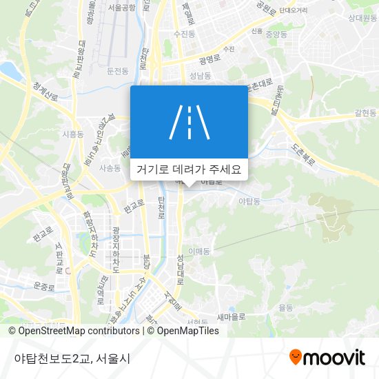 야탑천보도2교 지도