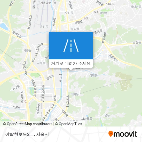 야탑천보도2교 지도