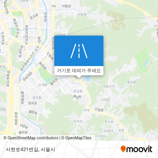 서현로421번길 지도