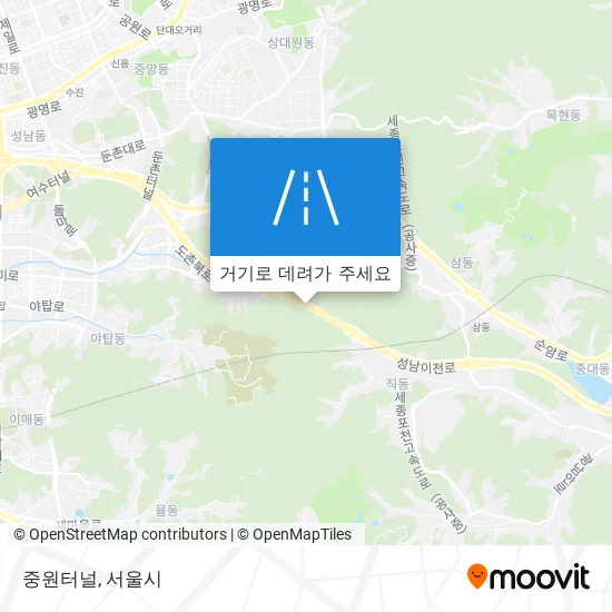 중원터널 지도