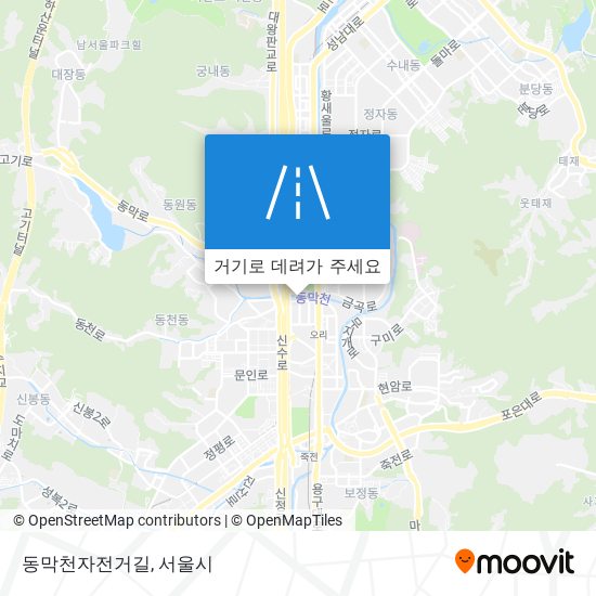 동막천자전거길 지도