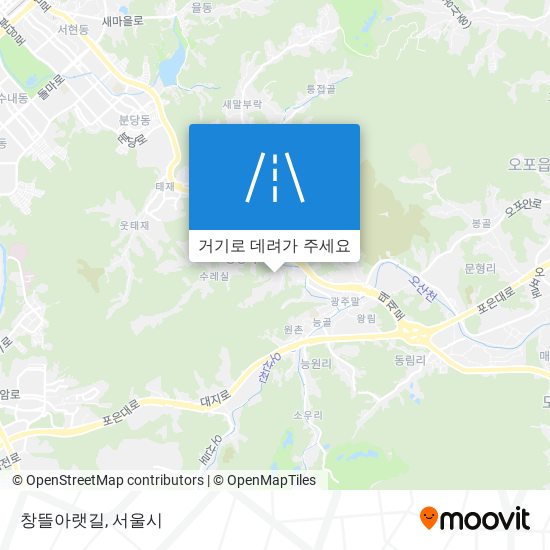 창뜰아랫길 지도