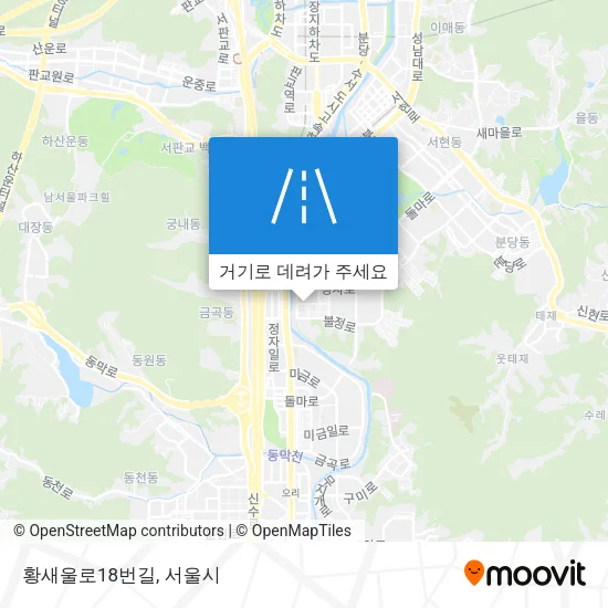 황새울로18번길 지도
