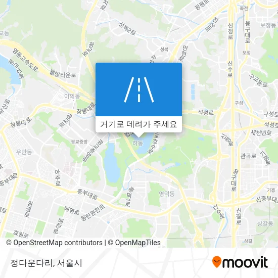 정다운다리 지도
