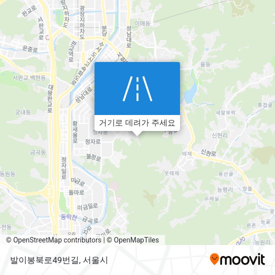 발이봉북로49번길 지도