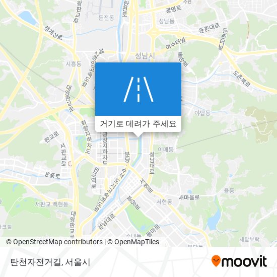 탄천자전거길 지도