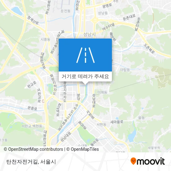 탄천자전거길 지도