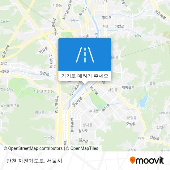 탄천 자전거도로 지도