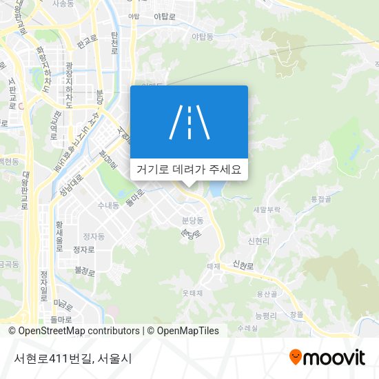 서현로411번길 지도