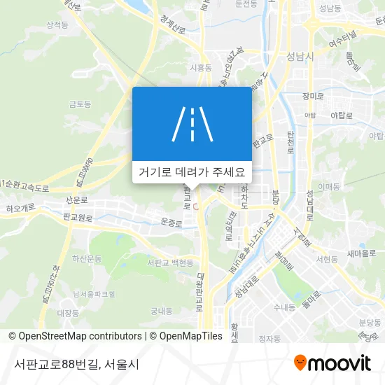 서판교로88번길 지도