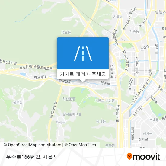 운중로166번길 지도