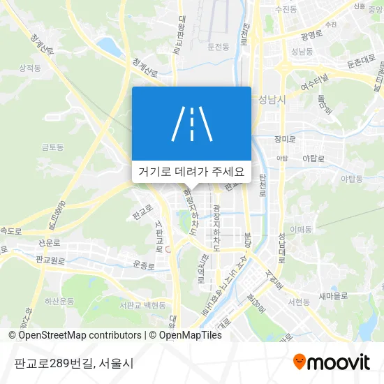판교로289번길 지도