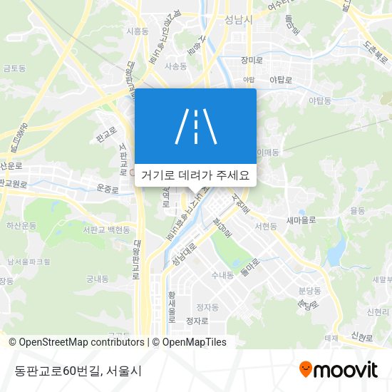 동판교로60번길 지도