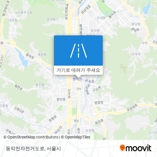 동막천자전거도로 지도