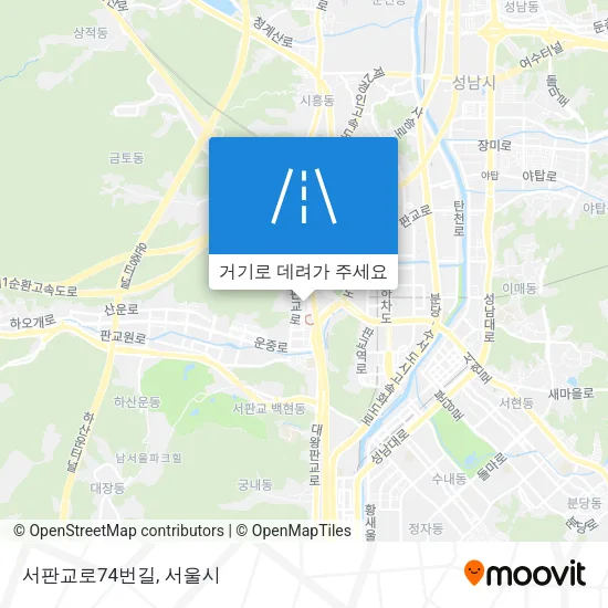 서판교로74번길 지도