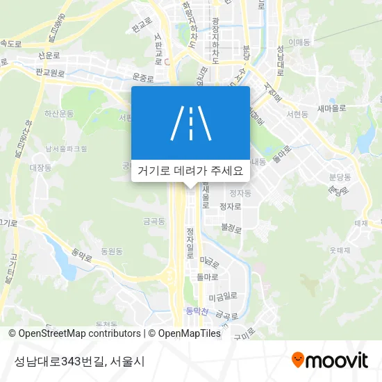 성남대로343번길 지도