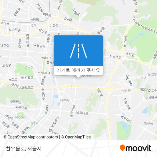 찬우물로 지도