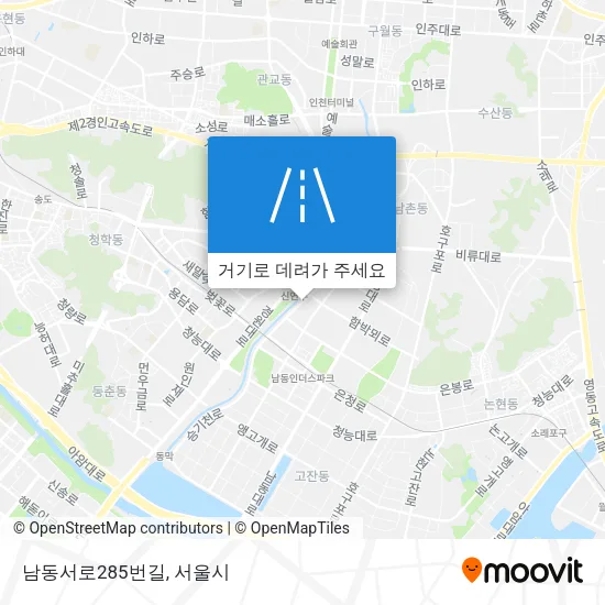 남동서로285번길 지도