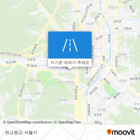 판교원교 지도