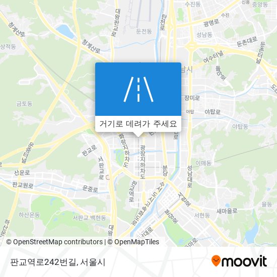 판교역로242번길 지도