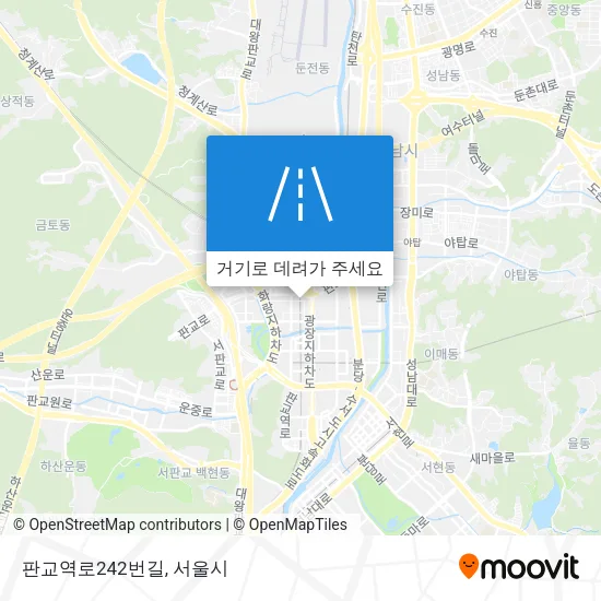 판교역로242번길 지도