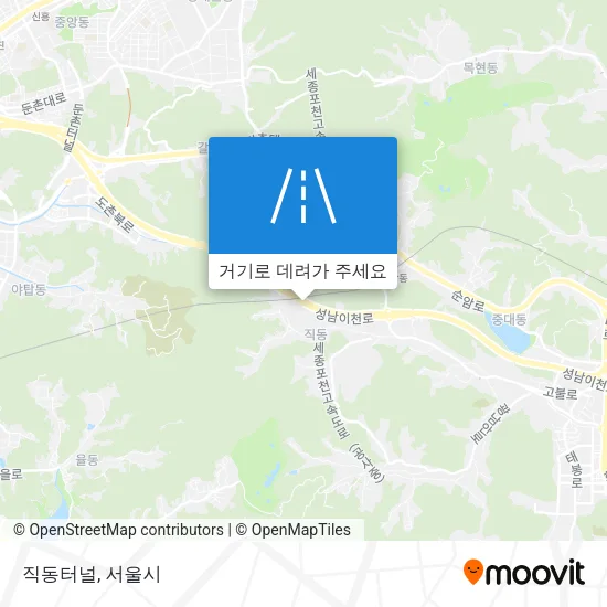 직동터널 지도
