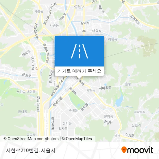 서현로210번길 지도