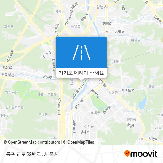 동판교로52번길 지도