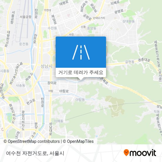 여수천 자전거도로 지도