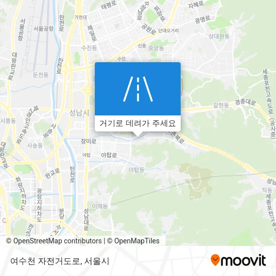 여수천 자전거도로 지도