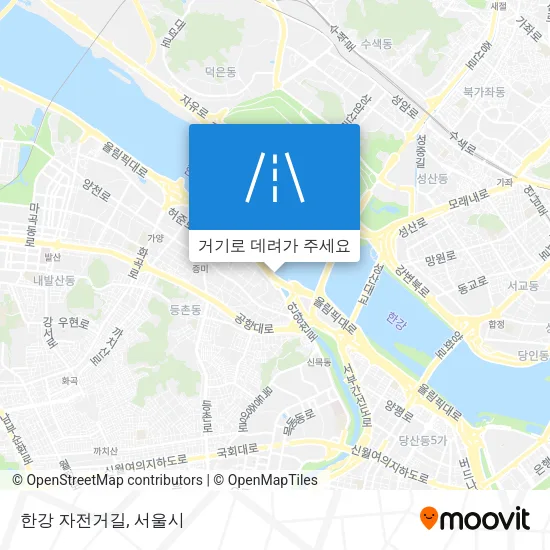 한강 자전거길 지도