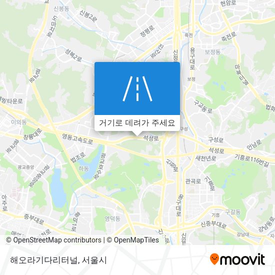 해오라기다리터널 지도