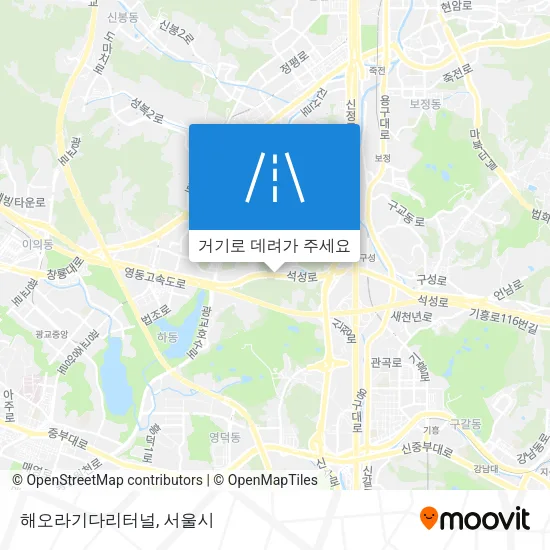 해오라기다리터널 지도