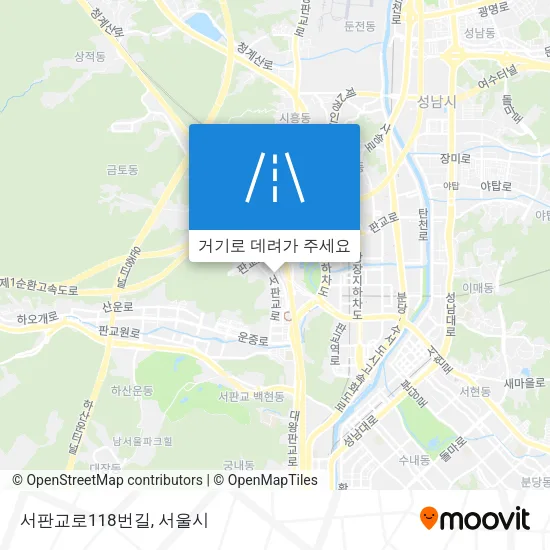 서판교로118번길 지도