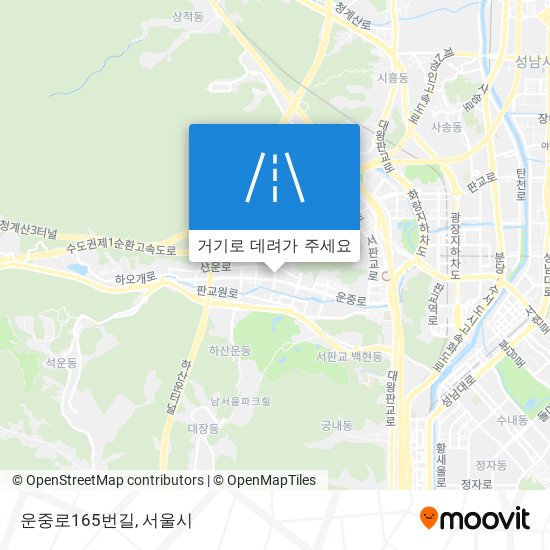 운중로165번길 지도