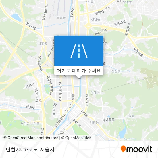 탄천2지하보도 지도