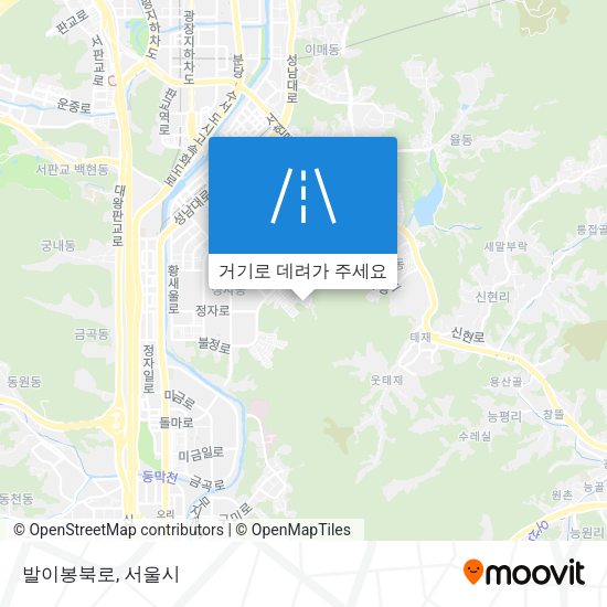 발이봉북로 지도