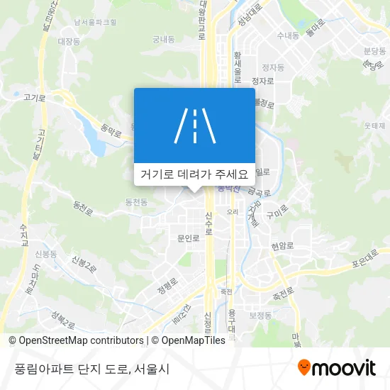 풍림아파트 단지 도로 지도