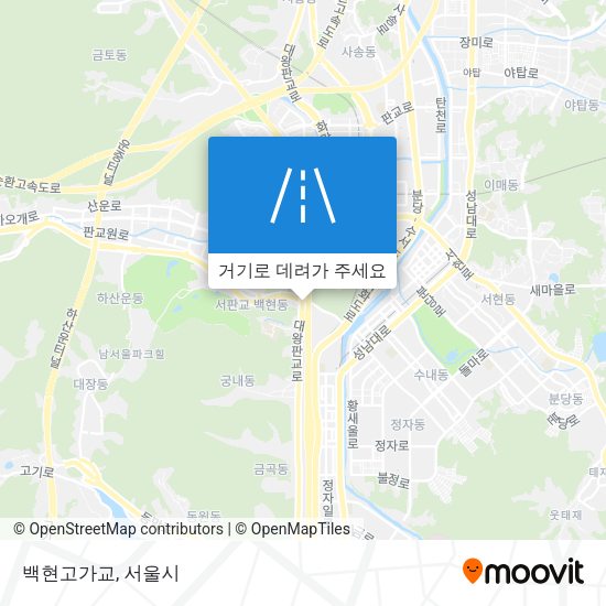 백현고가교 지도