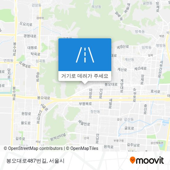 봉오대로487번길 지도
