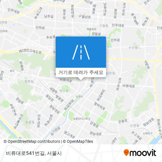 비류대로541번길 지도