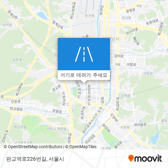 판교역로226번길 지도