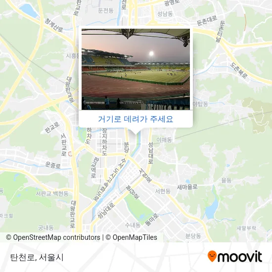 탄천로 지도