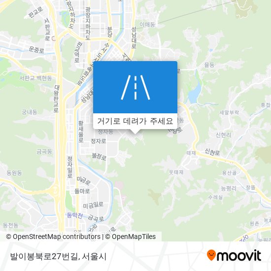 발이봉북로27번길 지도