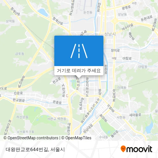 대왕판교로644번길 지도